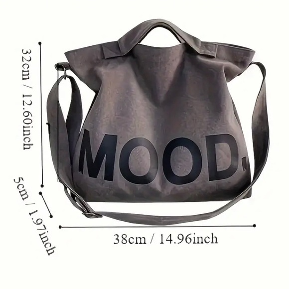 Canvas Spacious Multi-Layer Shoulder Handbag in Color Gray ๐ BEST IN BAGS HP ๐ - Picture 12 of 12